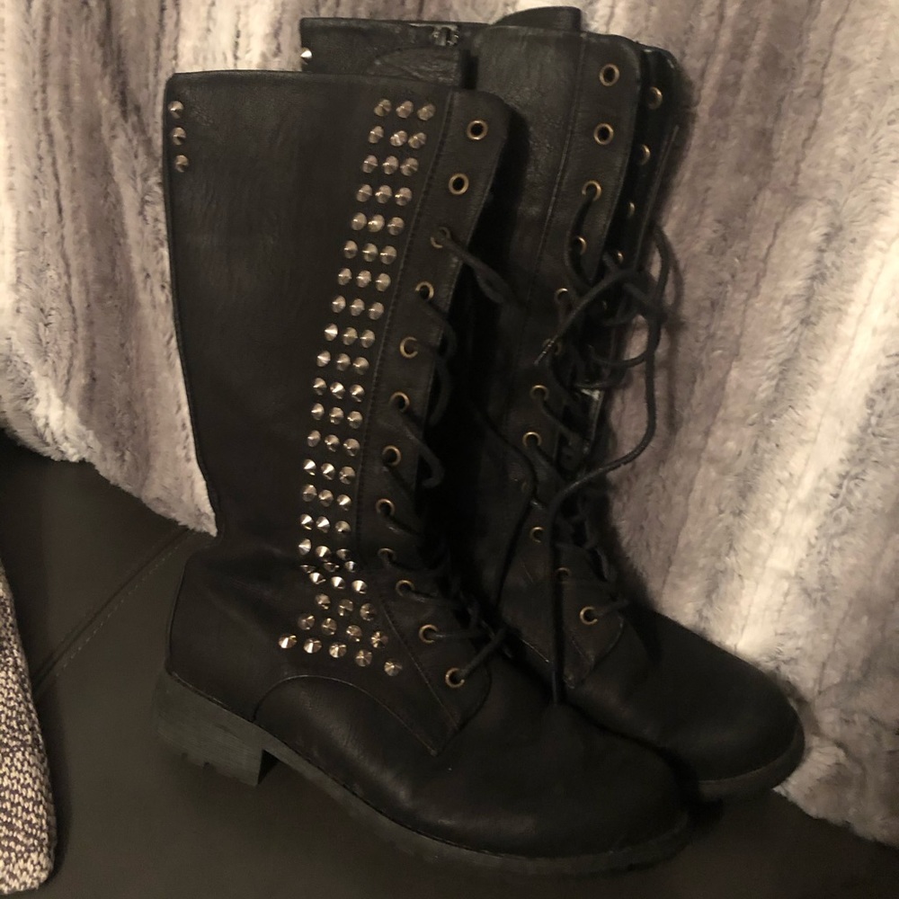 Worn once calf high boots